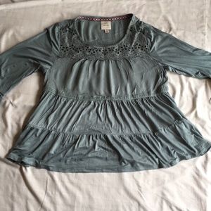 New Knox Rose Flare Sleeve Peasant Top